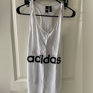 2 Black and white Adidas sleeveless tank tops(sold together)